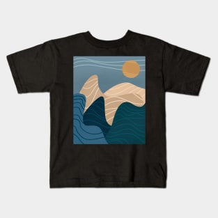 Natural Mountain Landscape Abstract Art Kids T-Shirt